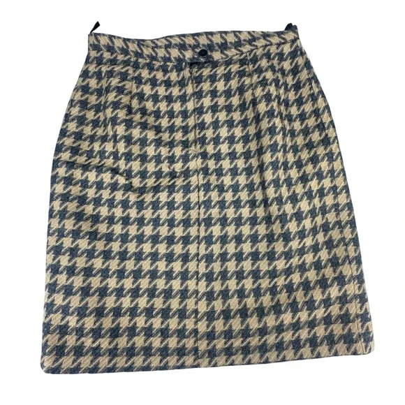 Ted Lapidus Paris Vintage Wool Houndstooth‎ Blazer&Skirt Set 42 Made in France - Picture 11 of 13